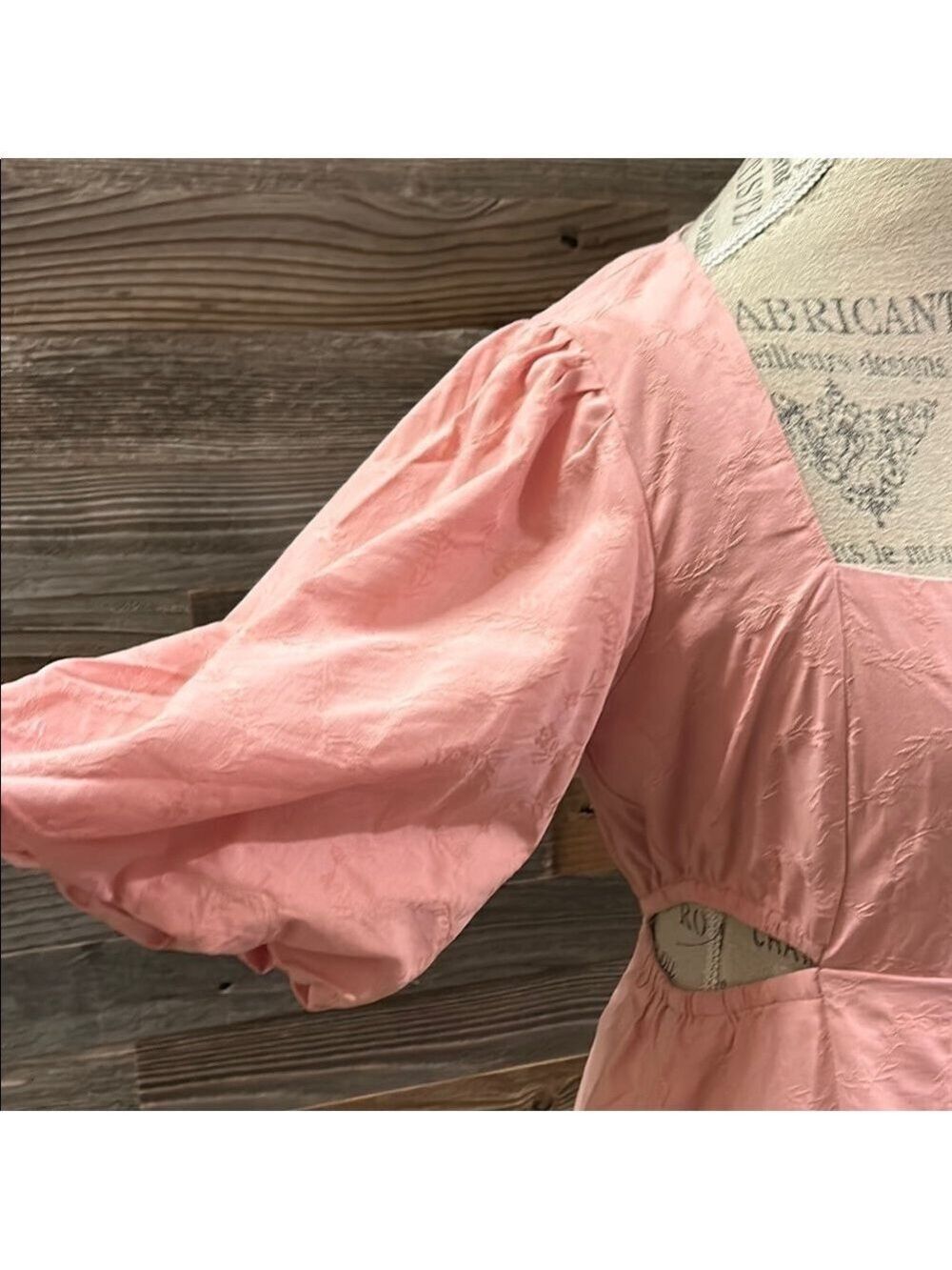 NWT Lost & Wander Blush Pink Bird Song Midi Dress, Size Medium - Picture 5 of 11